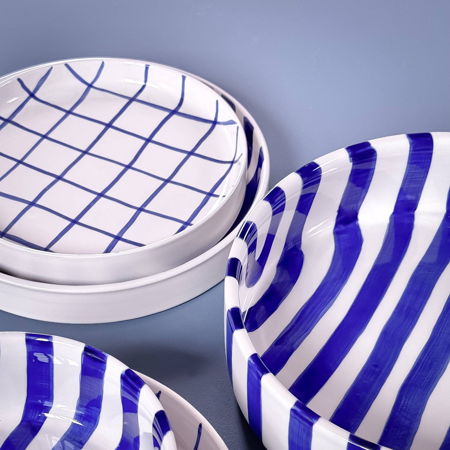 Vase Grid - mare blue