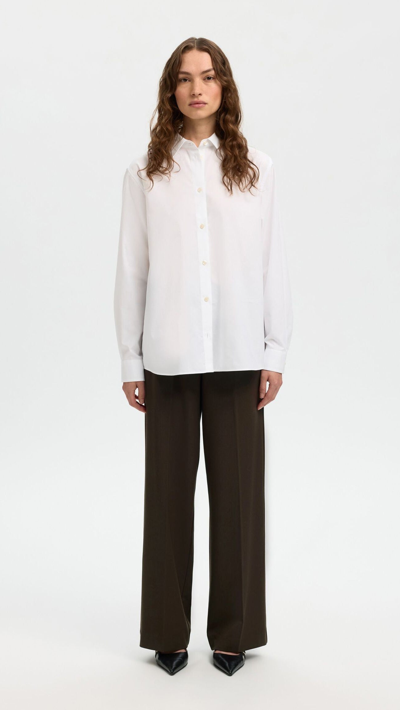 Selected Femme Tinni Hose weit - Delicioso