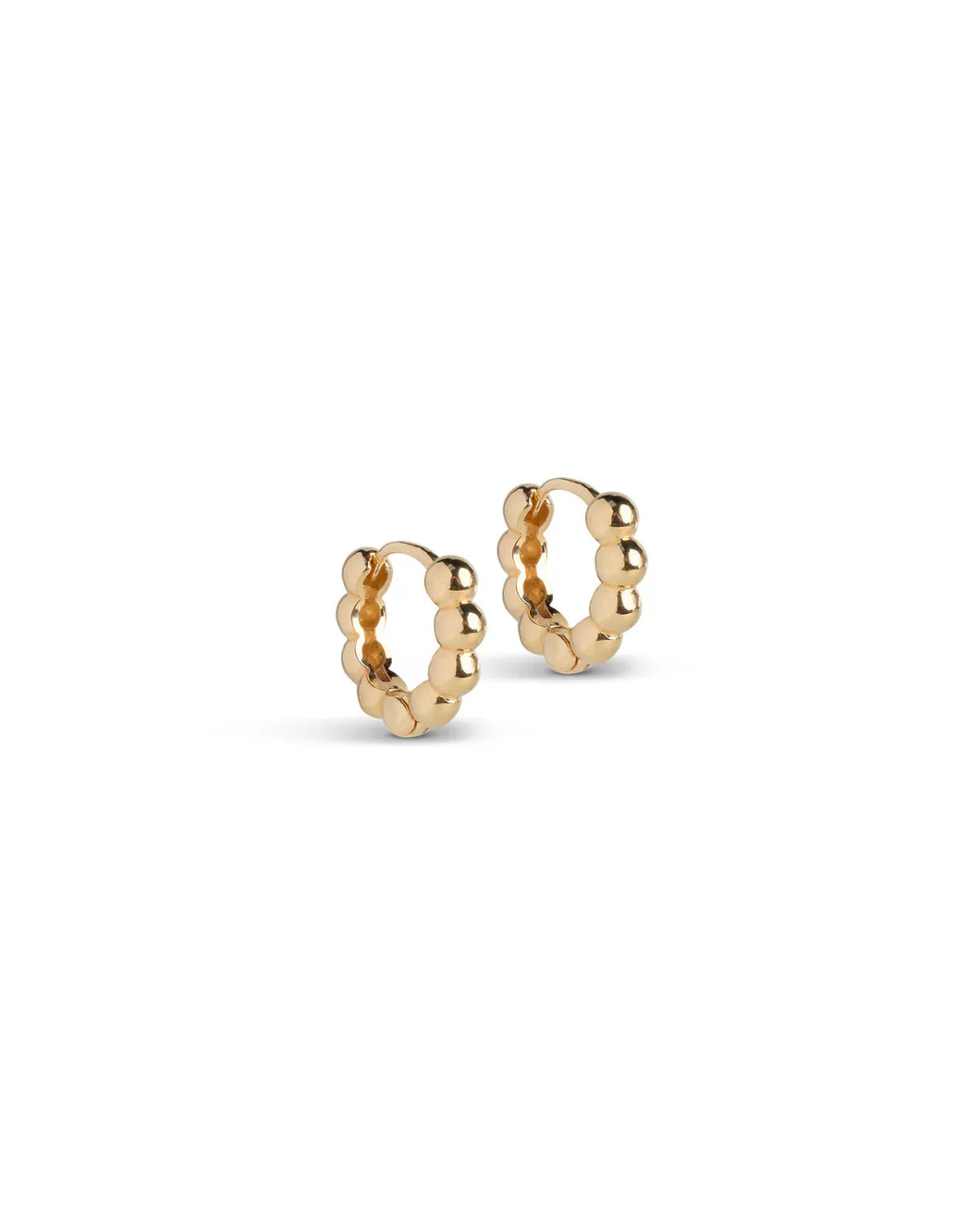 Enamel Ohrring Hoops Ball Small - Gold
