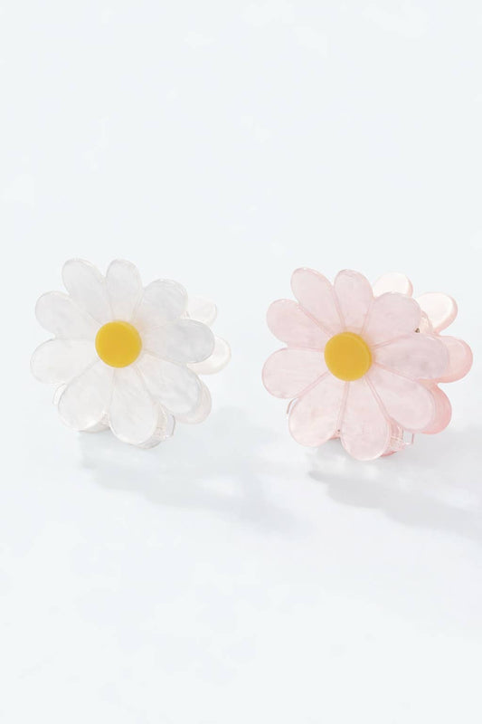 Haarspange mit perlmuttfarbener Blume