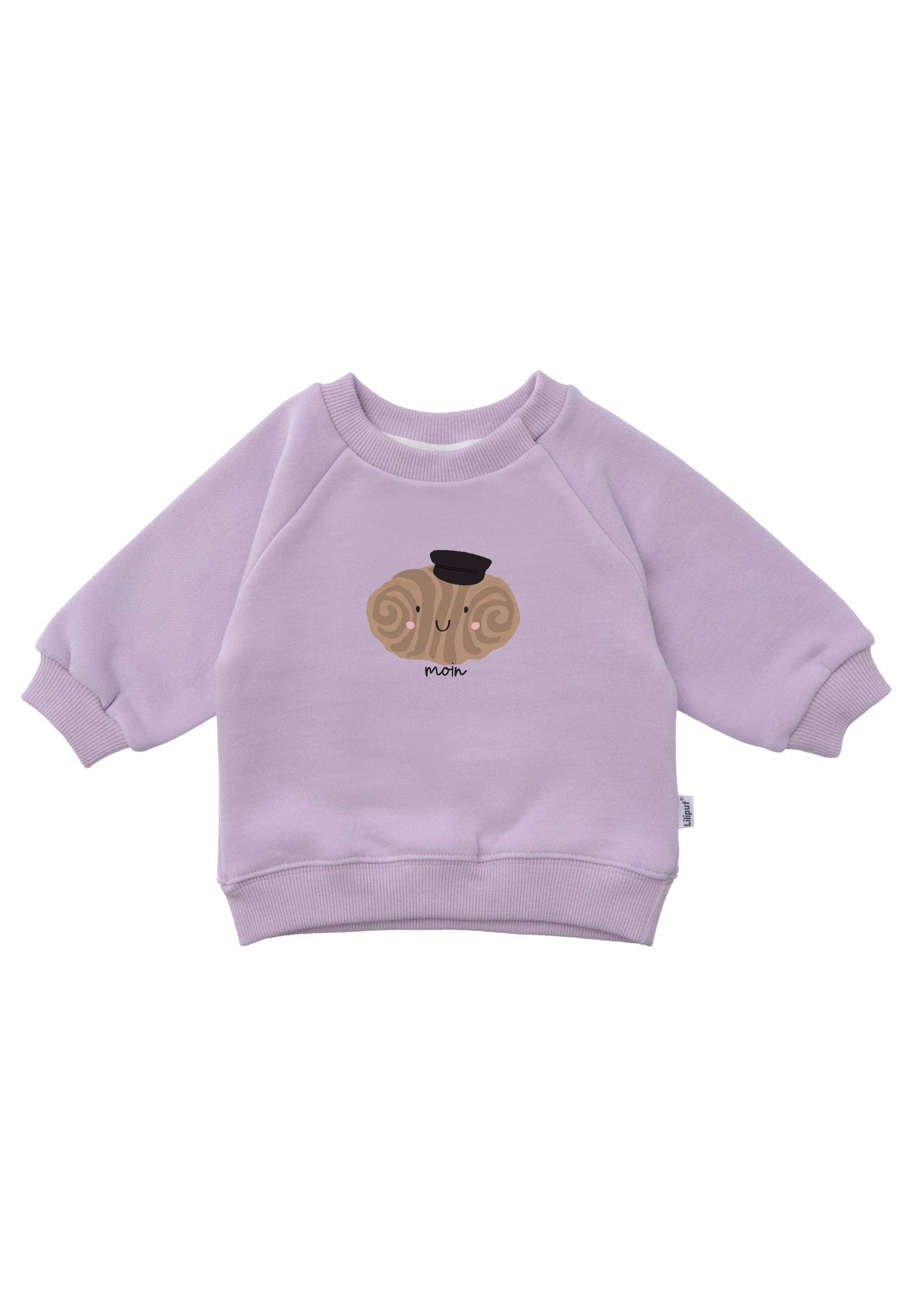 Lilliput Sweatshirt in flieder mit Print "Franzbrötchen"