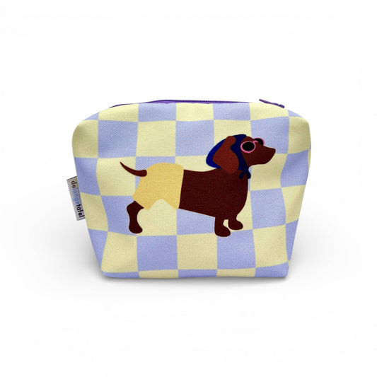 De Lange Tafel Make-up Tasche · Dackel im Badeanzug