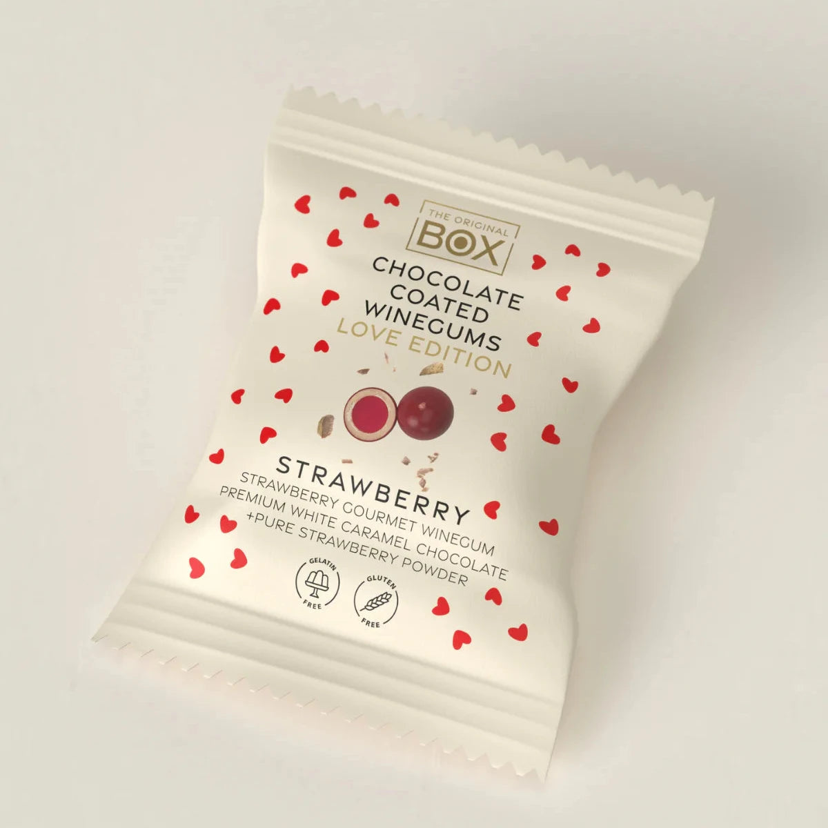 Box The Original -  Erdbeer-Fruchtgummi mit Schokolade - Love Edition Two Pack