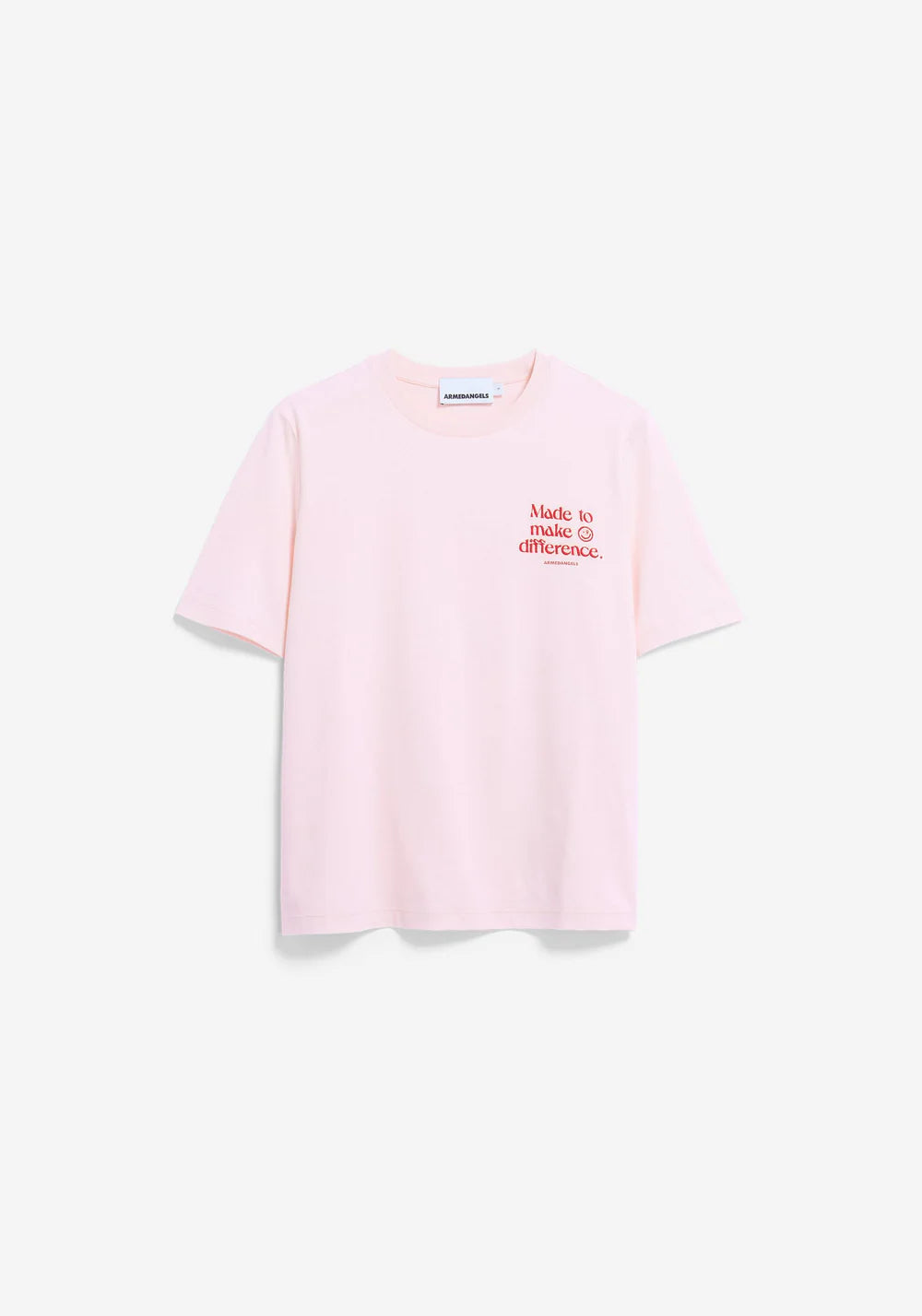 ARMEDANGELS LUALAA EMBRO TSHIRT - PINK MIST