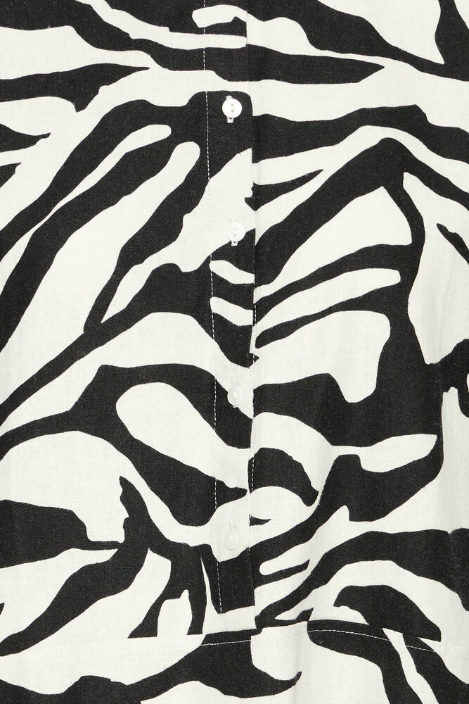 ICHI Lino blouse short sleeve