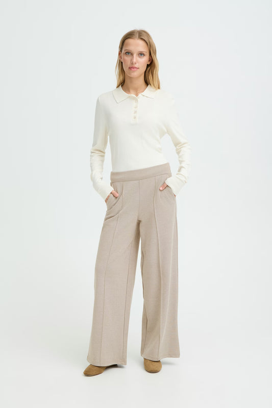 ICHI Hose Kate Pique weit -  Sepia Tint