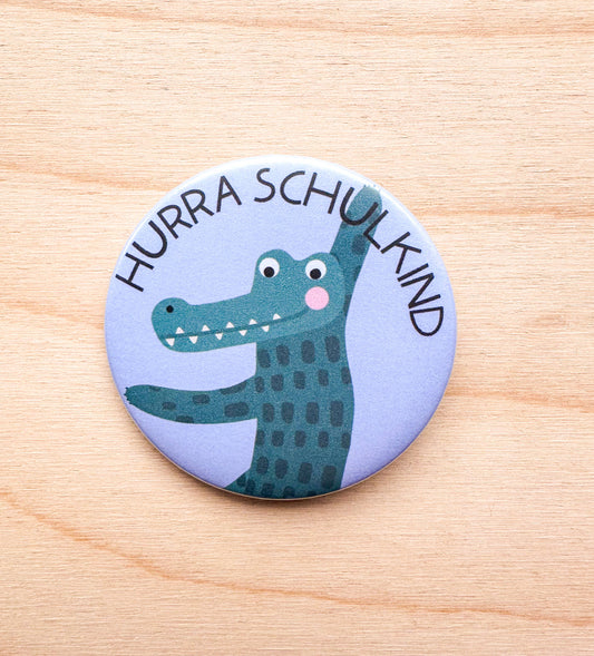 Button Pin HURRA SCHULKIND Krokodil