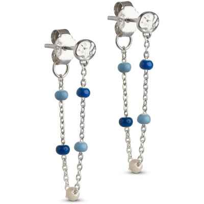 Enamel Ohrring Lola Marine - Silber