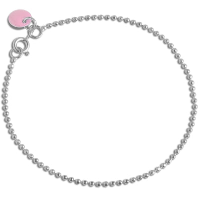 Enamel Armband Ball Chain - Silber