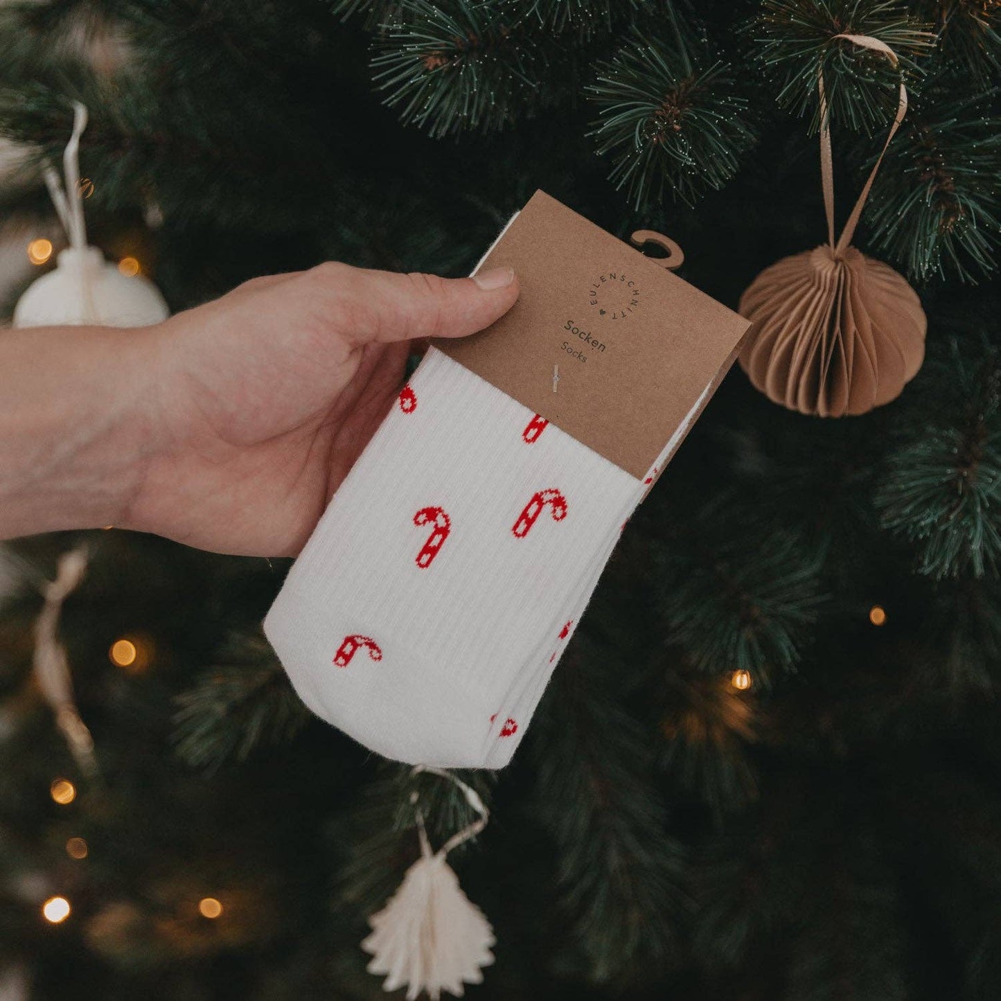 Eulenschnitt Socken Zuckerstange