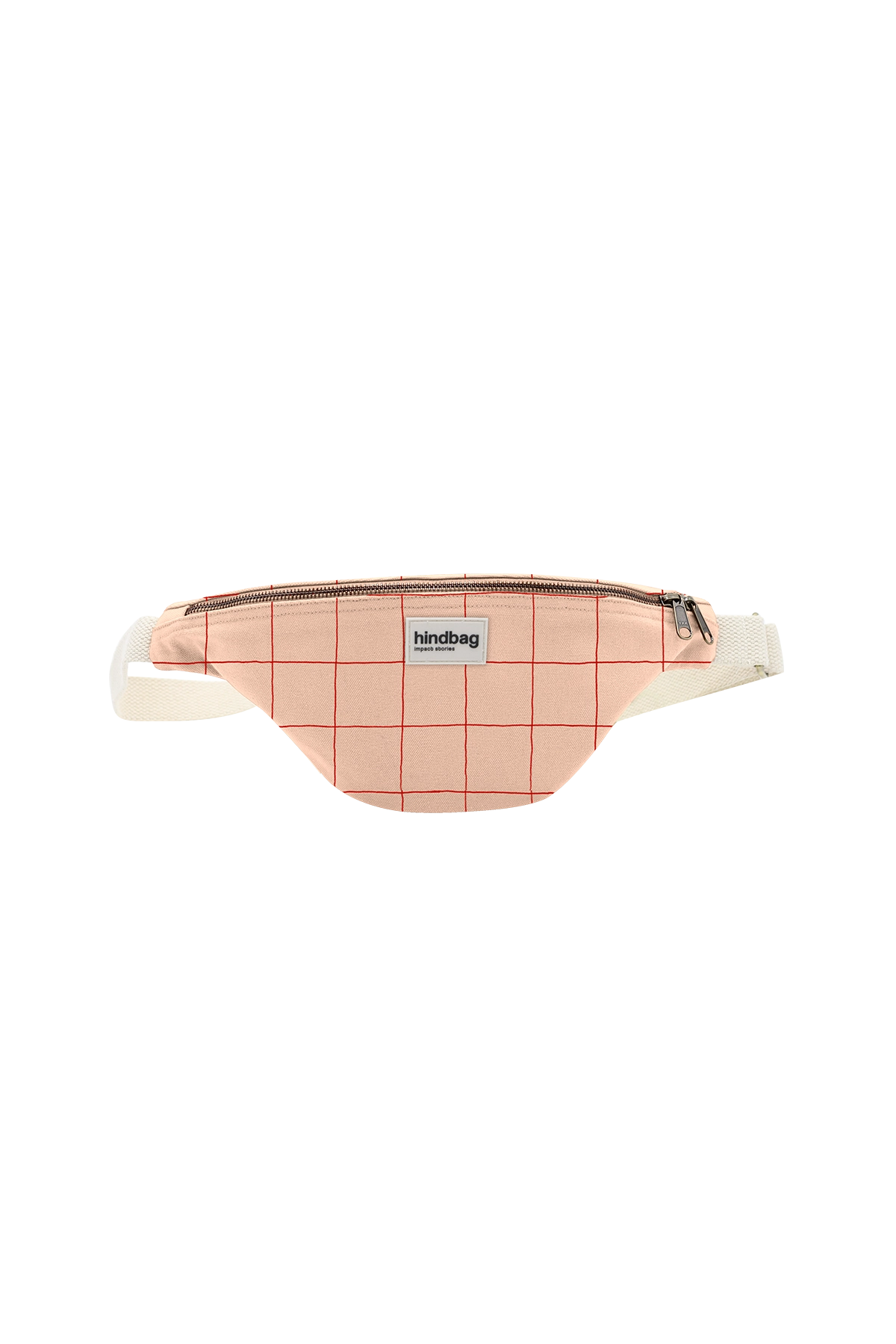 Olivia Gürteltasche Karomuster rosa/rot