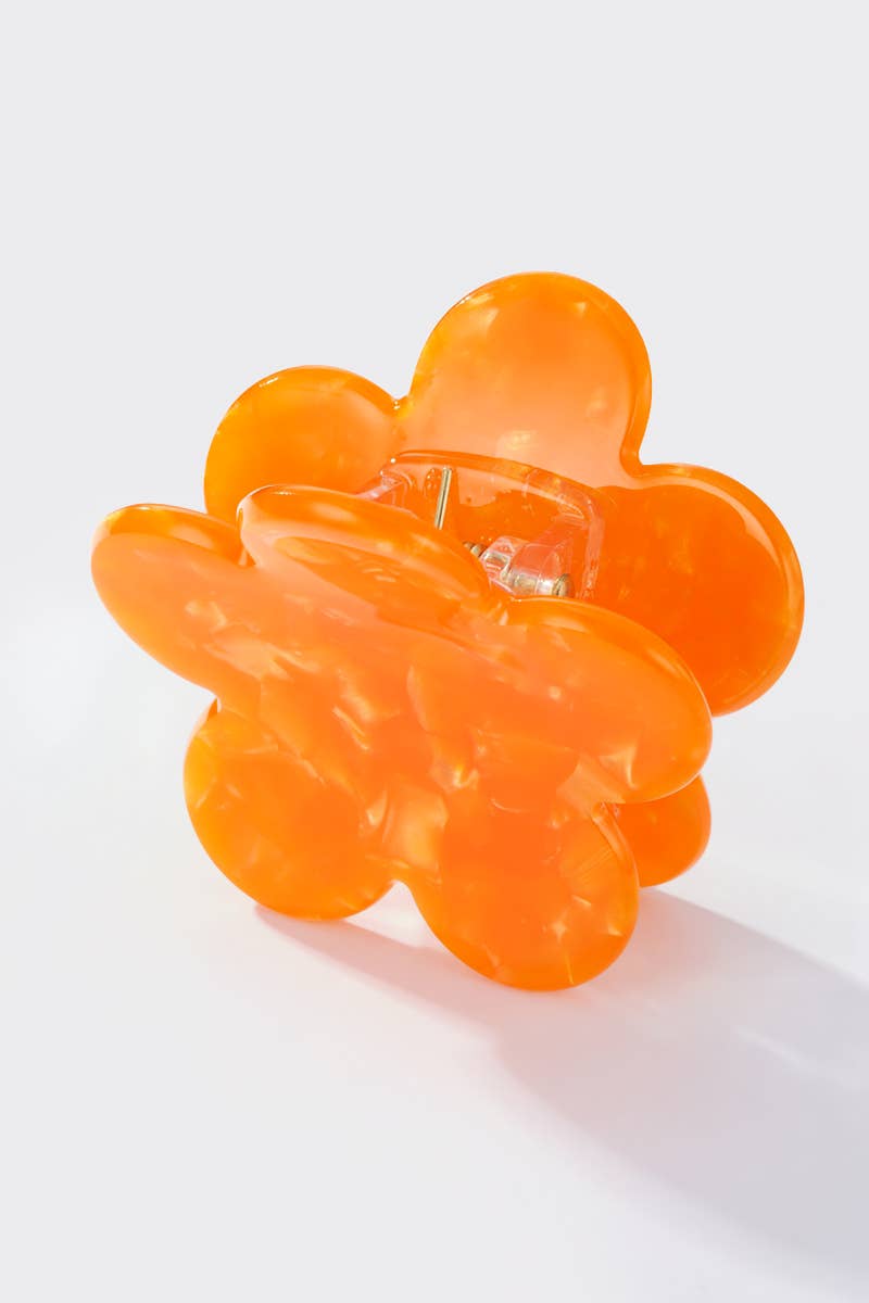 Mini-Haarclip in Blumenform, 4 cm, Modell YH50: Weiß / Synthetisch