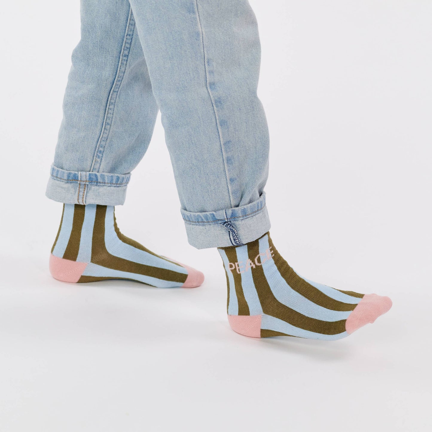 Gestreifte Mädchensocken - Frieden