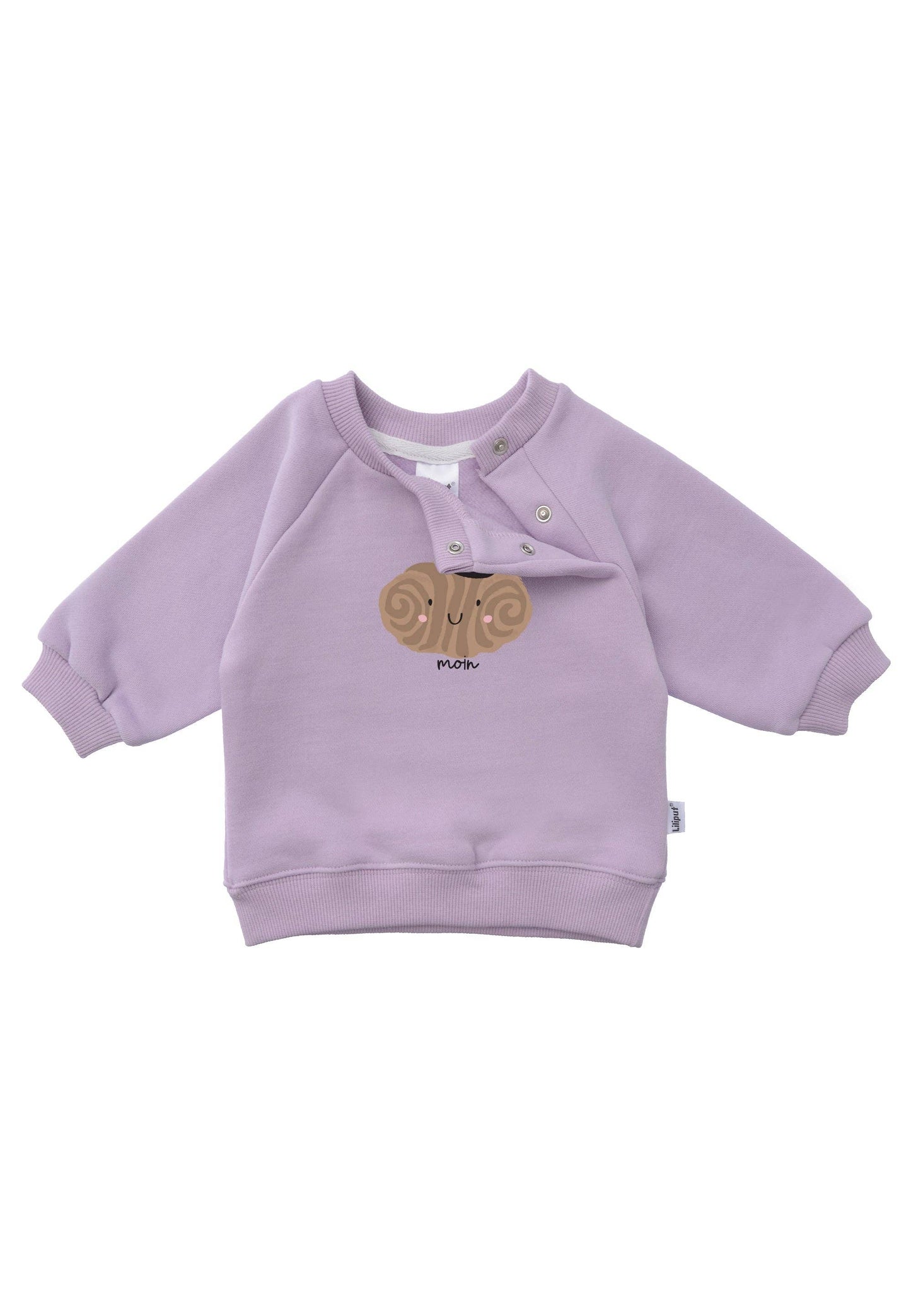 Lilliput Sweatshirt in flieder mit Print "Franzbrötchen"