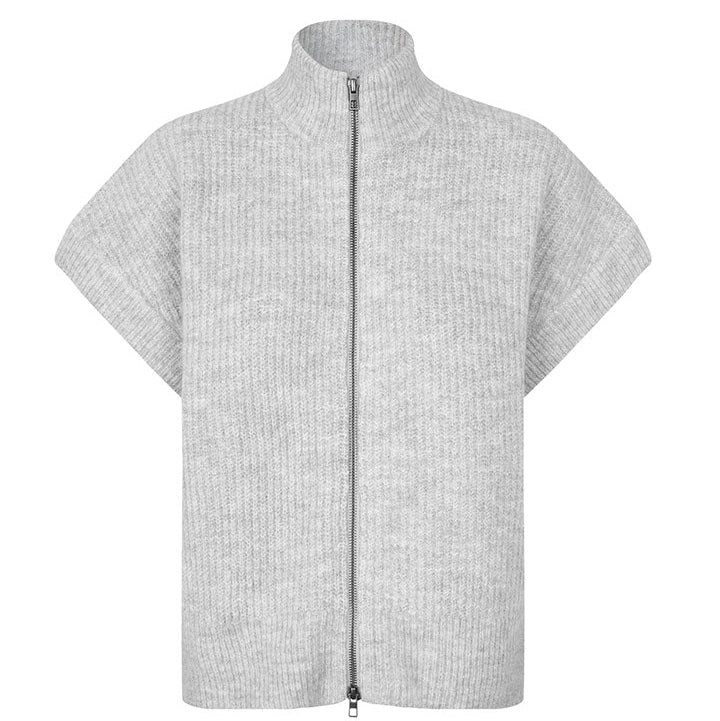 mbym Roselina Strickjacke Light Grey Melange