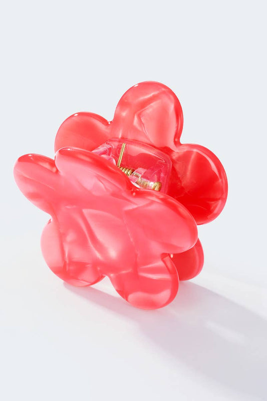 Mini-Haarclip in Blumenform, 4 cm, Modell YH50: Fuchsia / Synthetisch