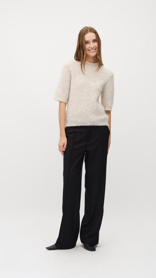 mbym Carla Pullover 3/4 Arm - Oat Melange