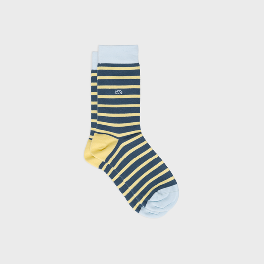 Gekämmte Baumwollsocken mit breiten Streifen