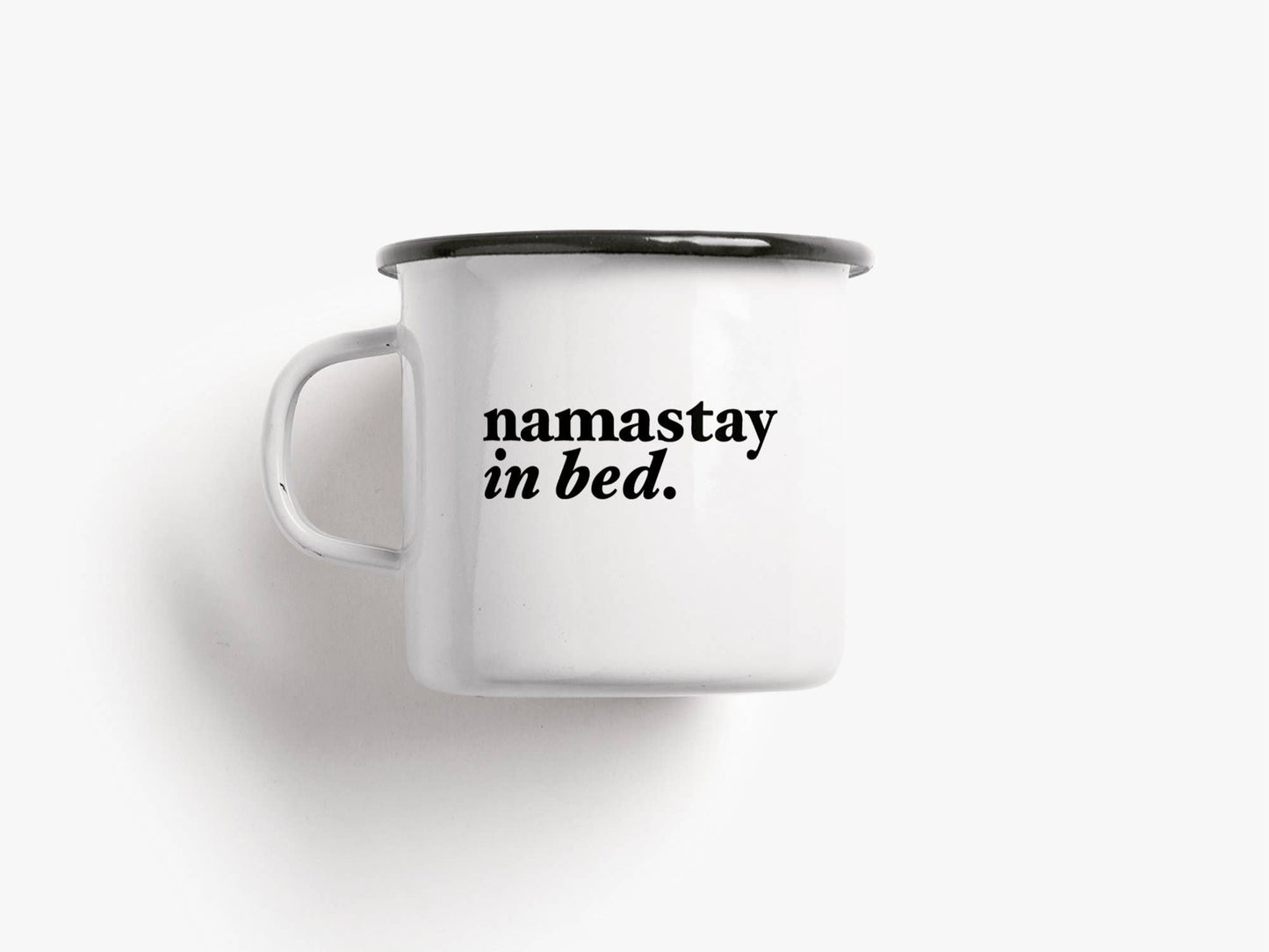 Tasse aus Emaille / Namastay