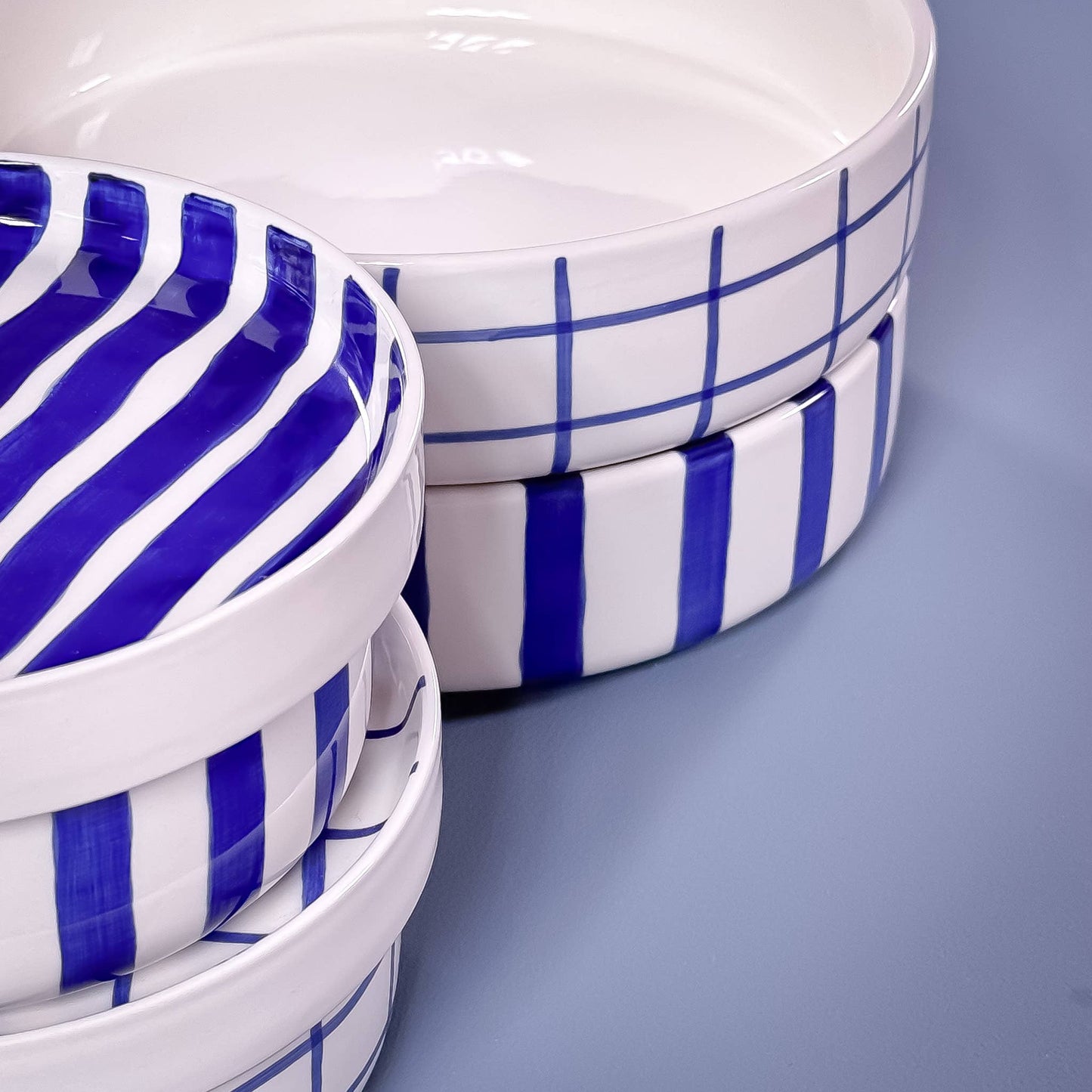 Schale gross Grid - mare blue