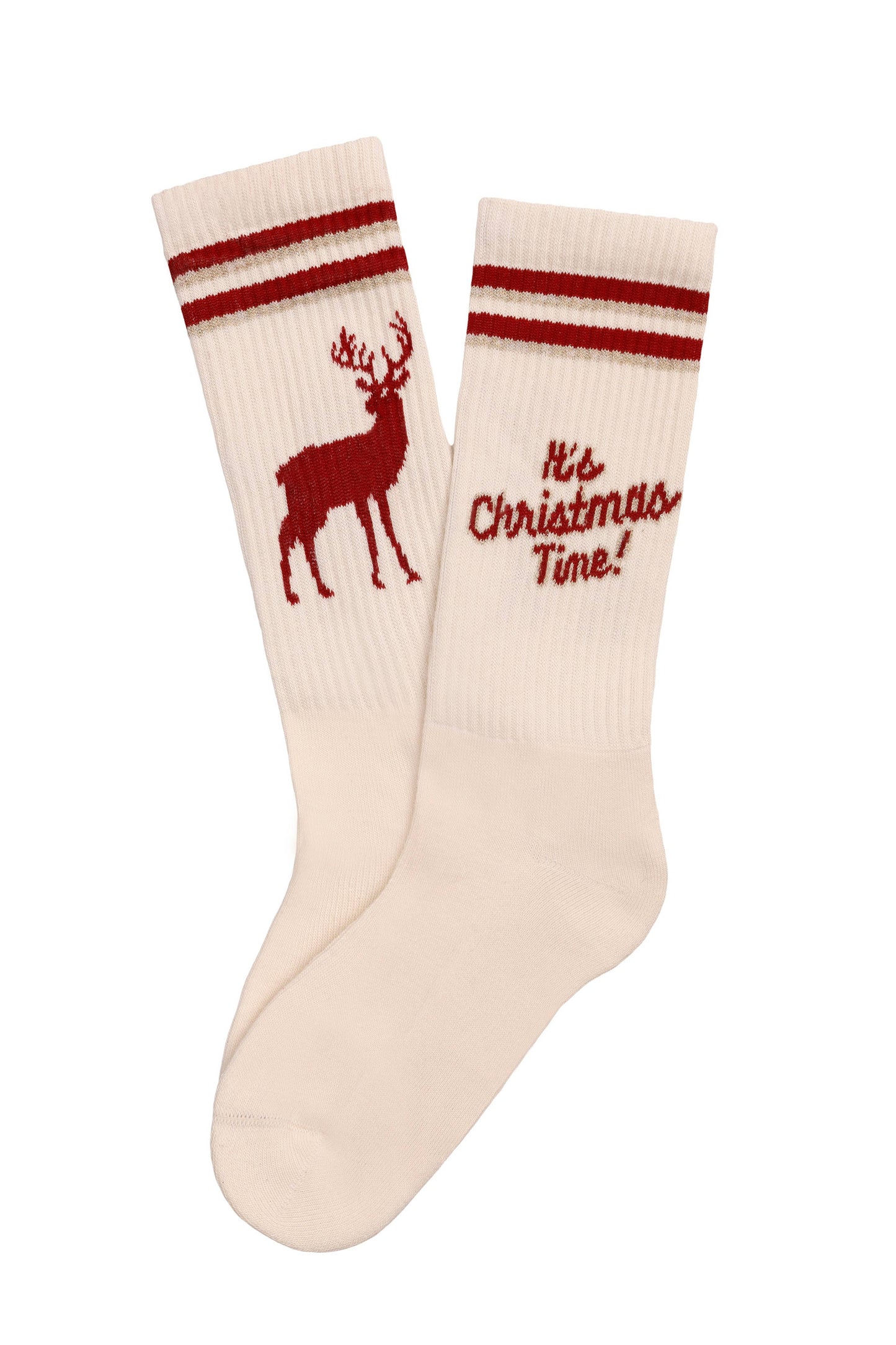 Loones Tennissocken Christmas Time | carmine red