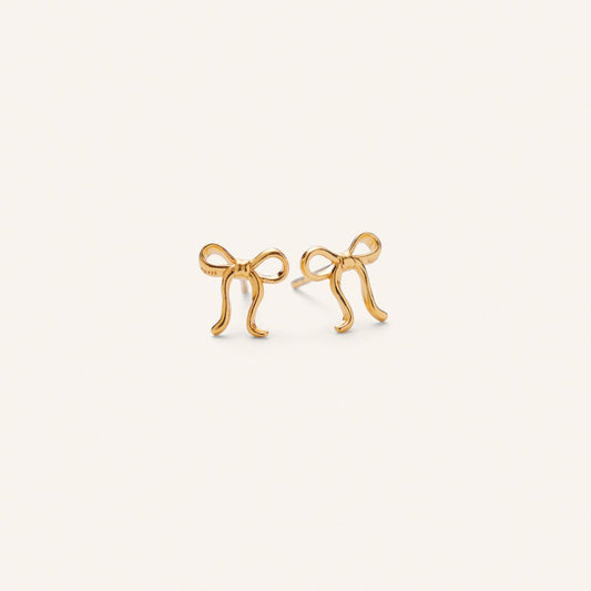 Pernille Corydon Ohrstecker Bow - Gold