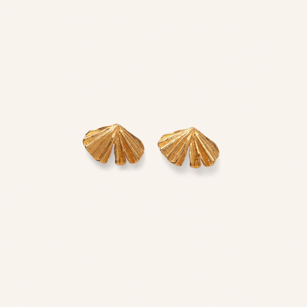 Pernille Corydon Autumn Leaf Ohrstecker - Gold