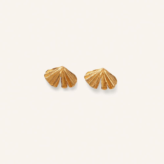 Pernille Corydon Autumn Leaf Ohrstecker - Gold