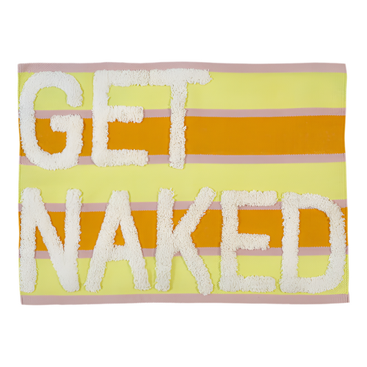 liv interior Badematte aus Biobaumwolle Get Naked, 55x80cm - Gelb/Rosa