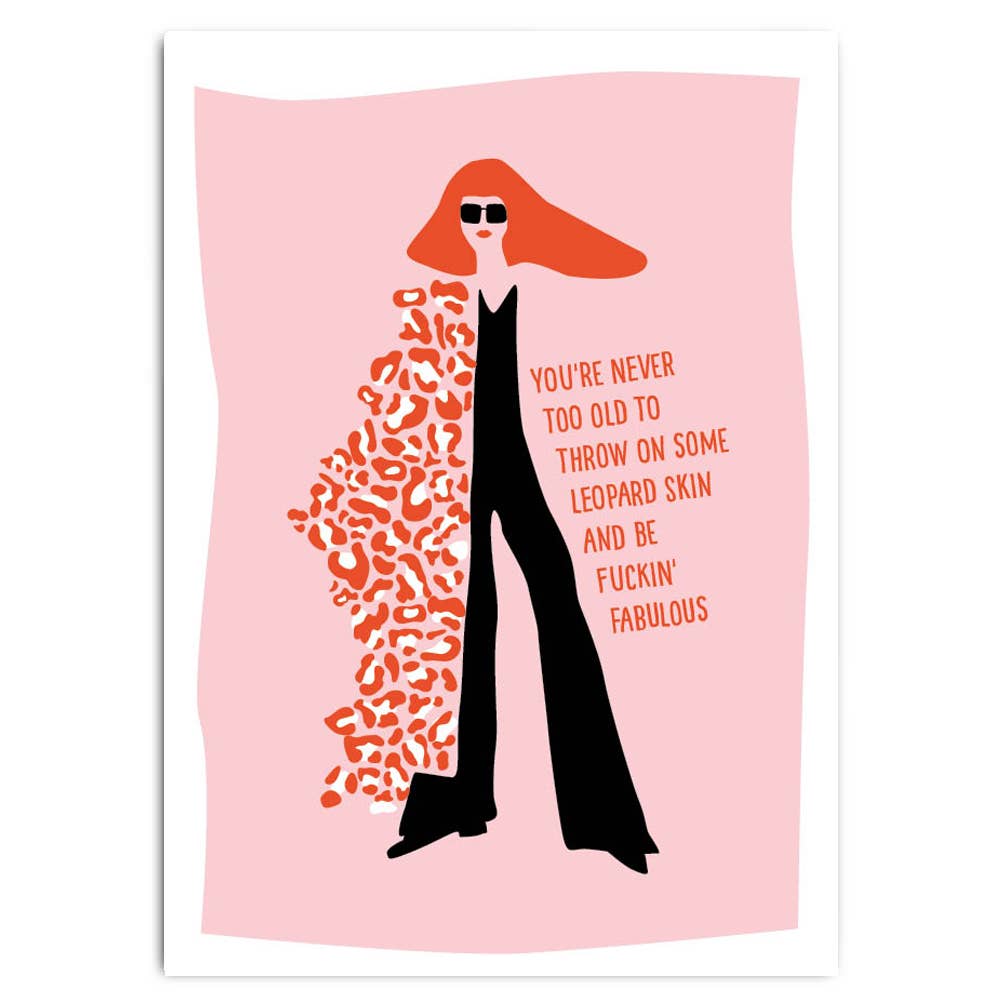 Postkarte, You're never too old, to put on…