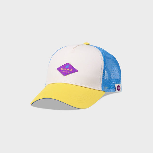 Kinder-Trucker-Cap aus Baumwolle - Ecru und Blau