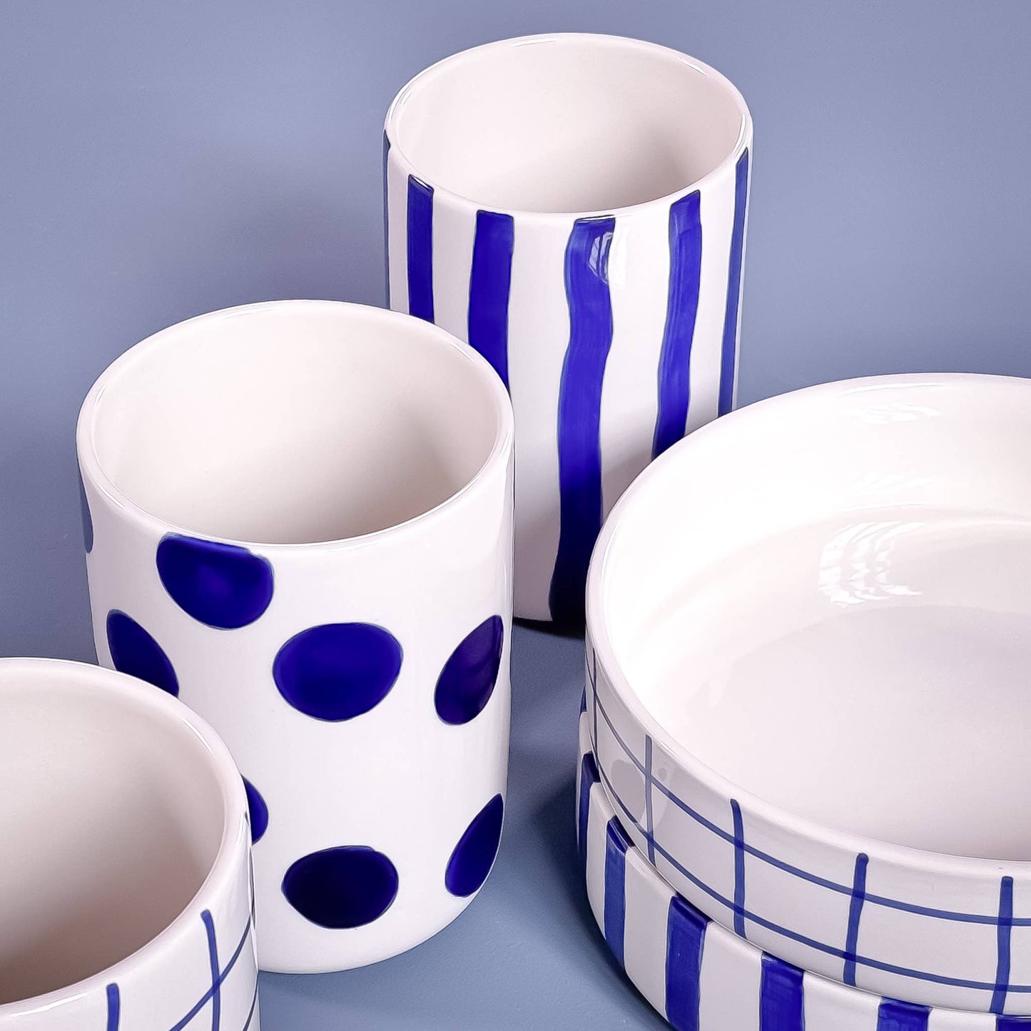 Vase Grid - mare blue
