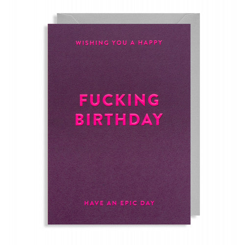 Lagom Grußkarte - Fucking Birthday