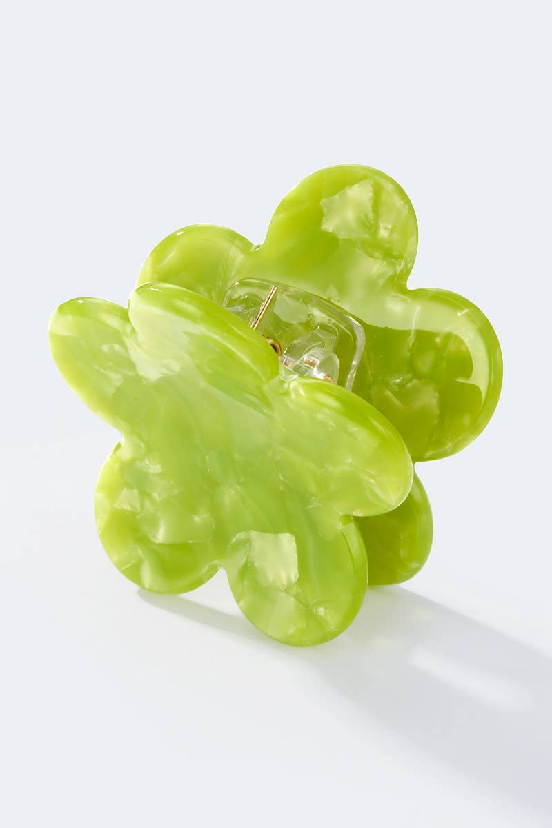 Mini-Haarclip in Blumenform, 4 cm, Modell YH50: Weiß / Synthetisch