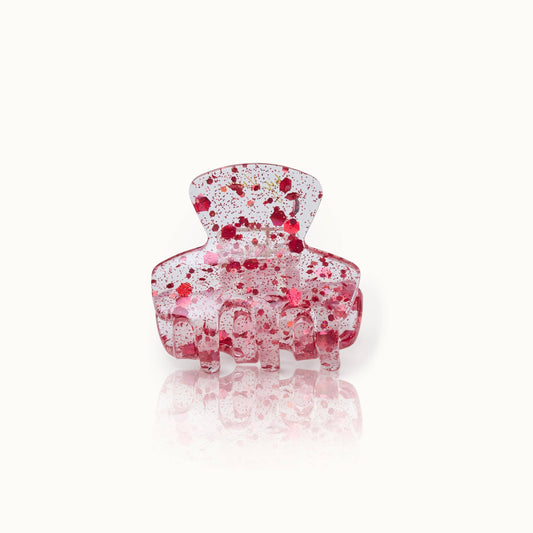 Haarklammer Klein Roter Glitzer
