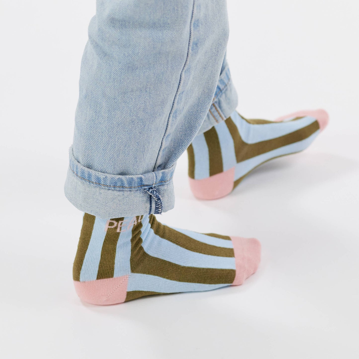 Gestreifte Mädchensocken - Frieden