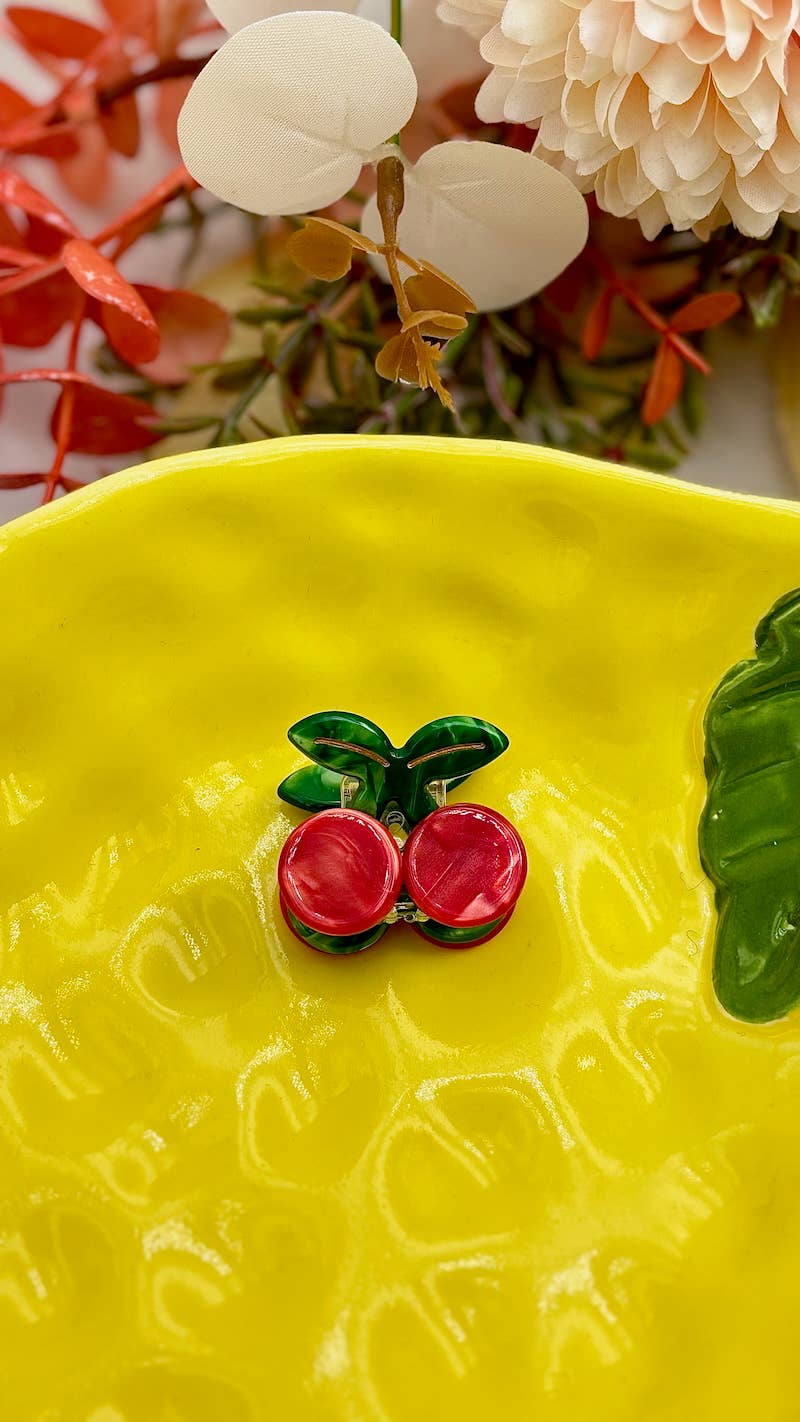 Mini-Haarklammer mit Fruchtmotiv 3 cm YH41