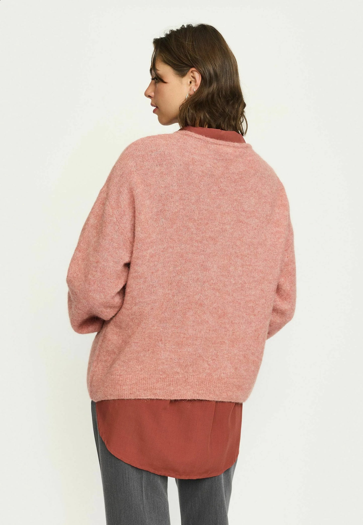 Soft Rebels Allison V Pullover - Rose Dawn Melange