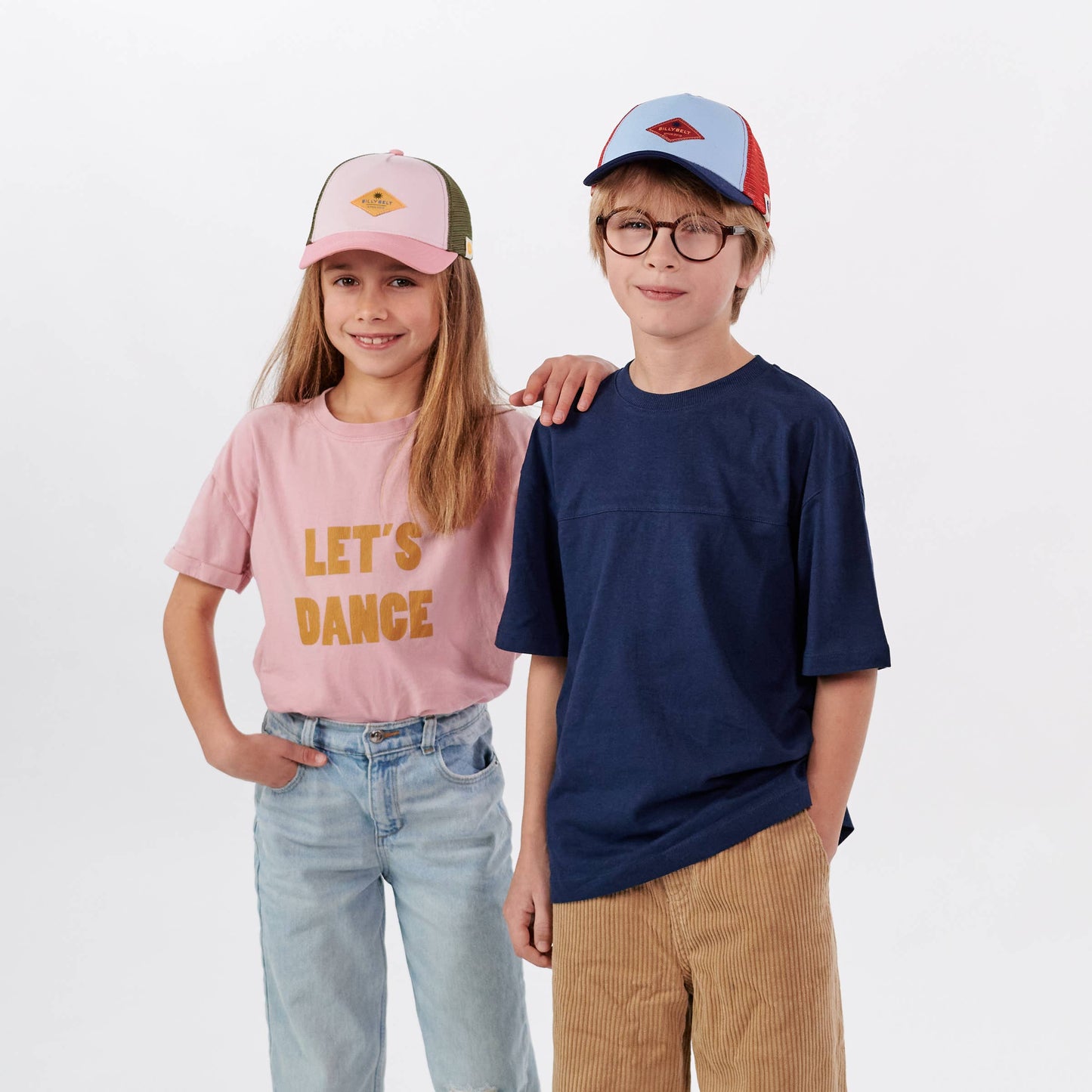 Kinder-Trucker-Cap aus Baumwolle - Blau und Rot