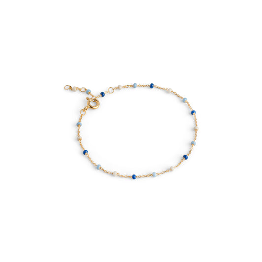 Enamel Armband Lola Blue - Gold