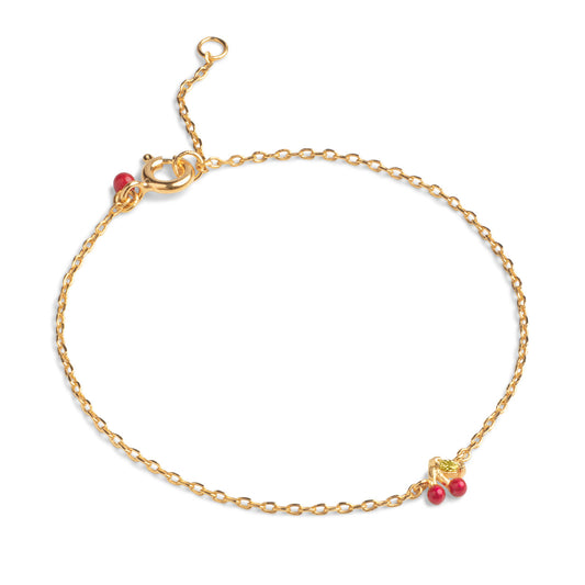 Enamel Armband Cherry - Gold