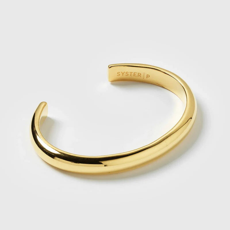Syster P Code Bolded Bangle Armreif - Gold
