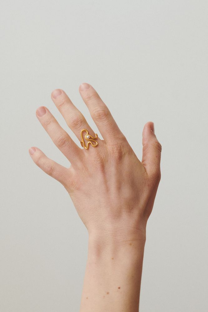 Pernille Corydon Bay Pearl Ring - Gold