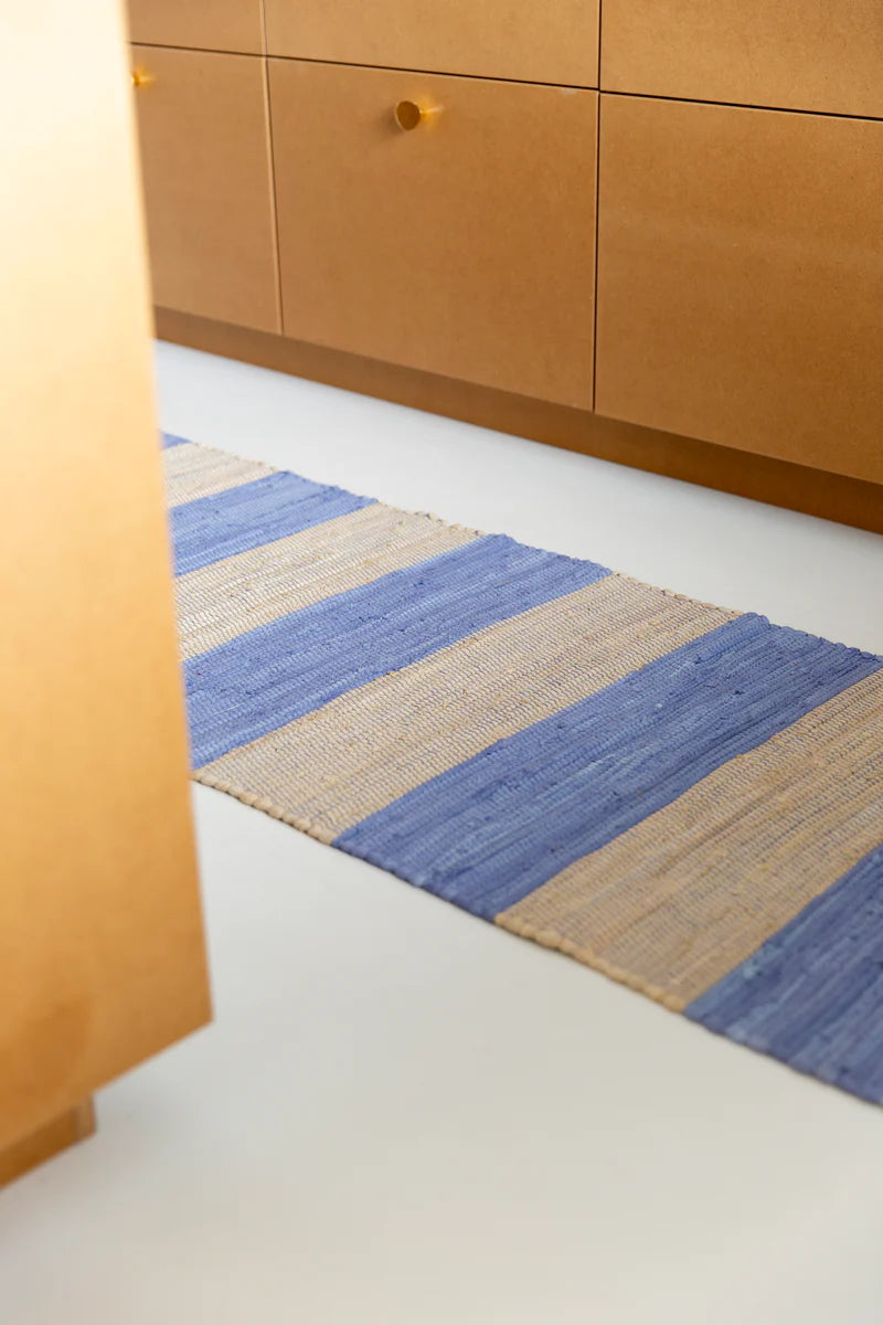 Bongusta Chindi Rug 60x90cm Creme & Baby Lavender