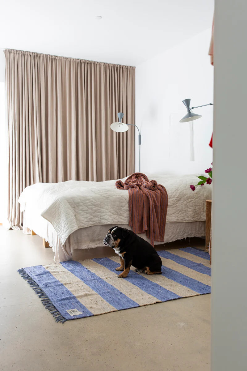 Bongusta Chindi Rug 60x90cm Creme & Baby Lavender