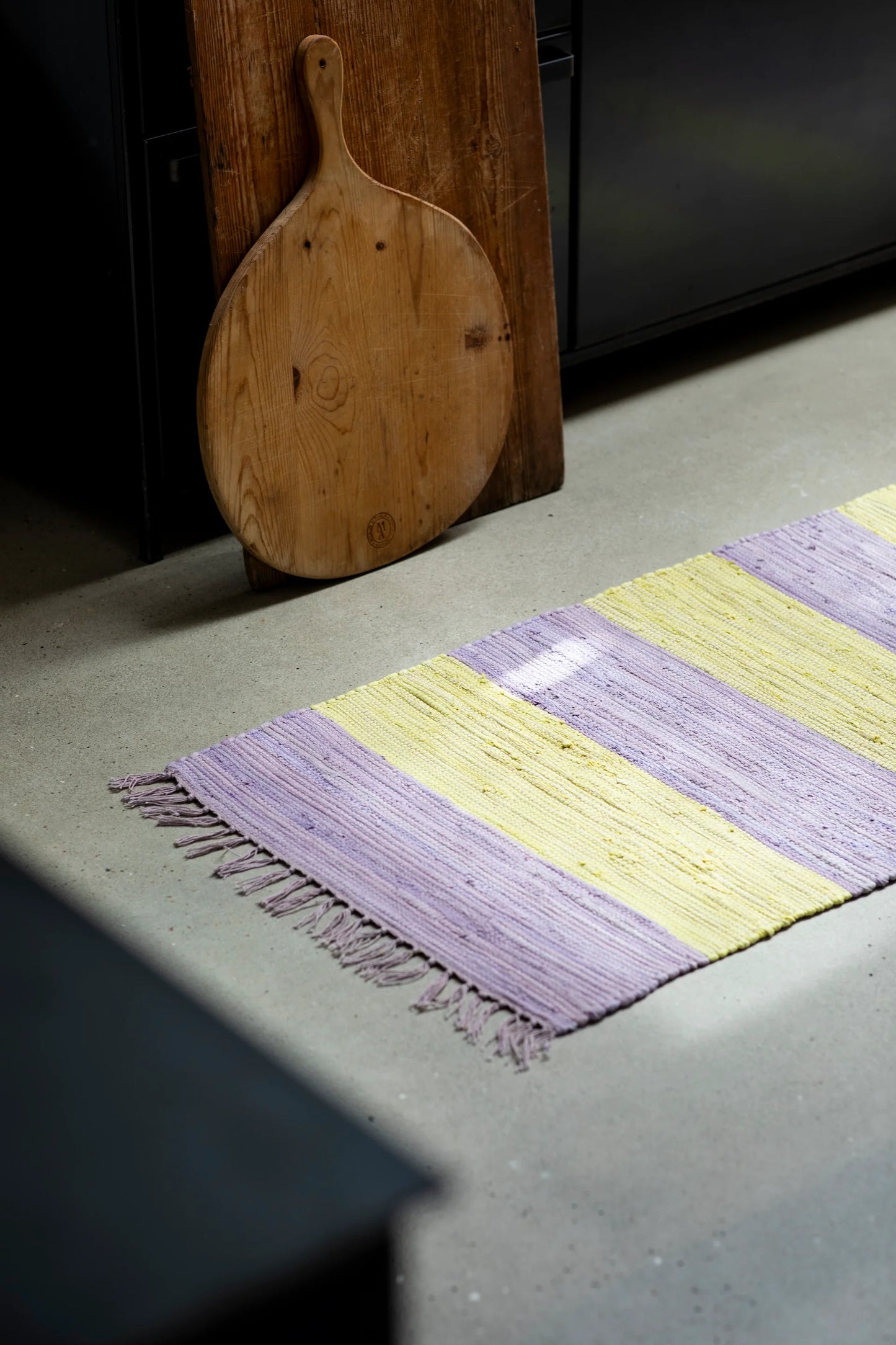 Bongusta Chindi Rug 60x90cm Lilac & Neon Yellow