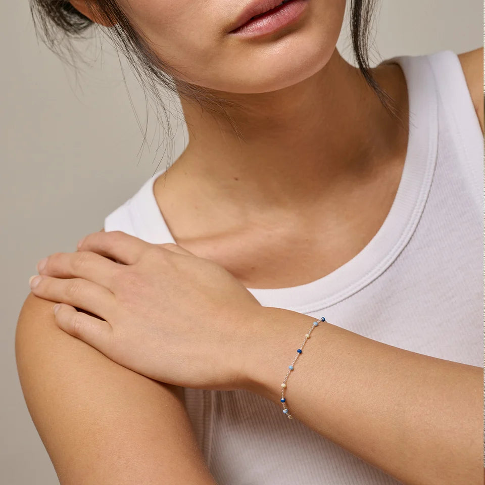 Enamel Armband Lola Marine - Silber