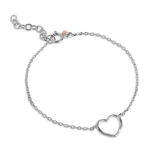 Enamel Armband Organic Heart - Silber