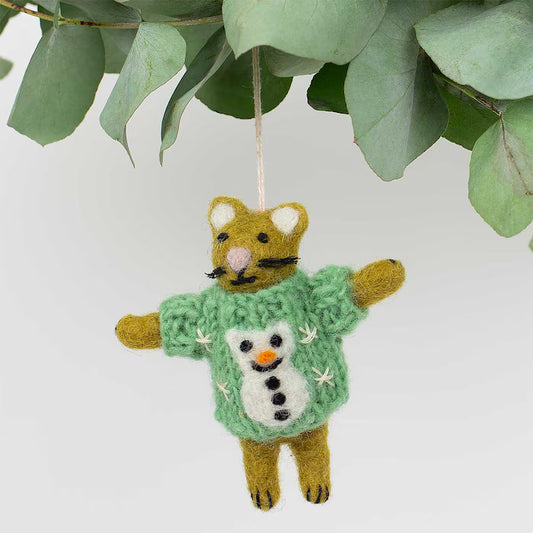 A World Of Craft Katze mit Pulli aus Filz