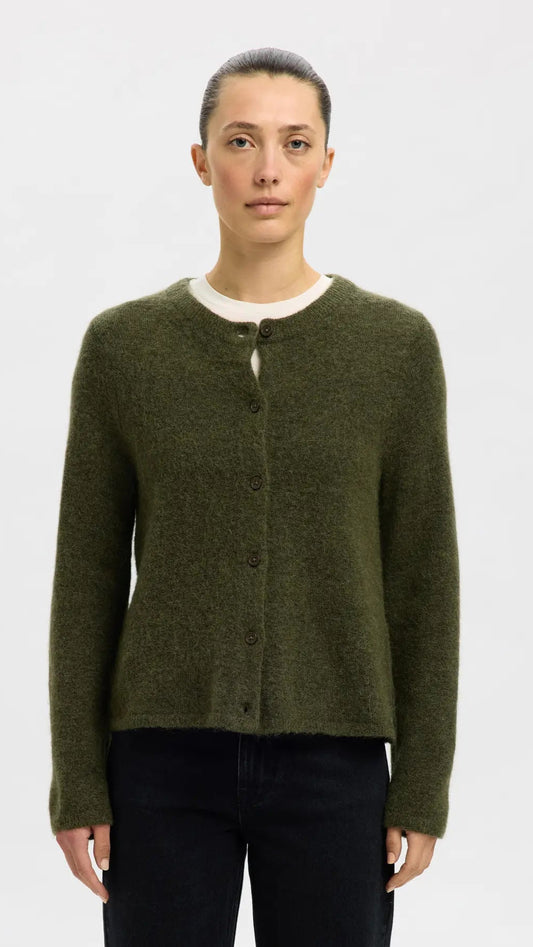 Selected Femme Lulu New Strickjacke - Kalamata Melange